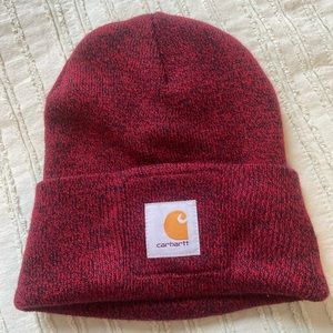 Carhartt red marble beanie